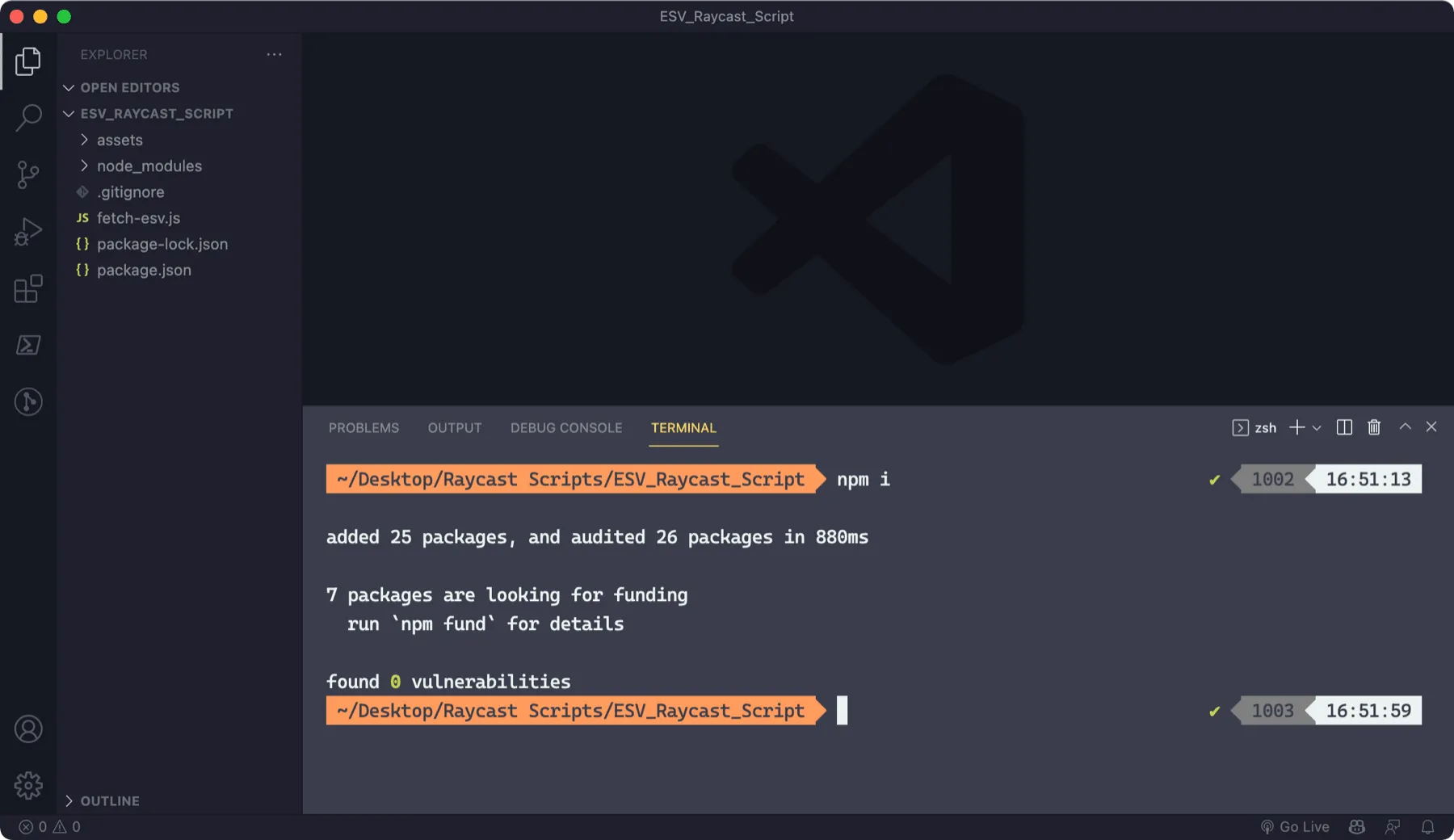 Install npm depedencies